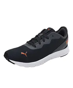 Puma Mens Hustle V2 Castlerock-Vibrant Orange Running Shoe -9 UK (38692205)