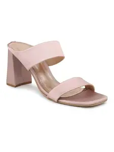 INC.5 Women Rose Gold Textured Block Heels