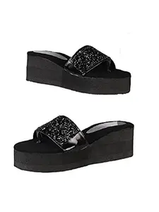 WalkTrendy Womens Synthetic Black Open Toe Heels - 4 UK (Wtwhs607_Black_37)