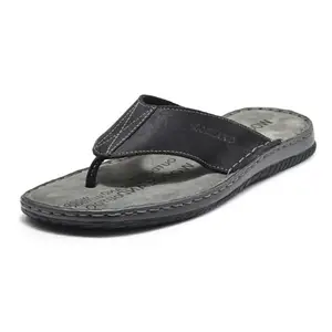 Woodland Men Black Slipper