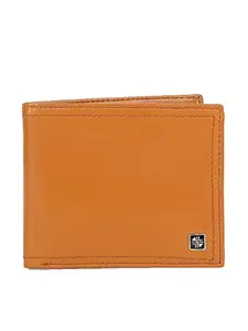 Carlton London Men's Tan Soft Napa Leather Two Fold RFID Wallet | Tan | One Size | CLMW-7241 |