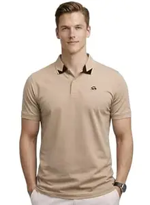 ADRO Polo Tshirt for Men | 100% Cotton Polo T Shirt | Regular Fit Half Sleeve Mens Polo Neck T-Shirt