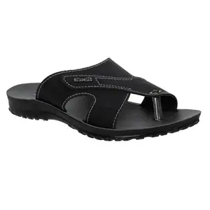 inblu AEROWALK Stylish T-Shape Fashion Slipper for Men | Comfortable | Lightweight | Anti Skid | Casual Office Footwear | (RG91_BLACK_44)