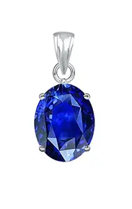 Aquagems Pure 925 Silver Blue Sapphire/Neelam 5.25 Ratti or 5 Carat Astrological Birthstone pendant for Men & Women -N2525