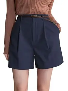 GRECIILOOKS Women’s Western Shorts – Trendy Knee Length Casual Bottoms | Relaxed Fit Summer Shorts for Girls & Women (Available in Plus Size)