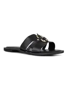 Inc.5 Womens Black Casual Solid Open Toe Flats