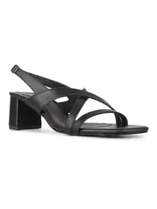 Inc.5 Womens Black Party Wear Solid Square Toe Block Heels