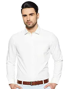 Men's Loose Fit Formal Shirt (Fashion_WHITE_SHIRT_I_38_White_38)