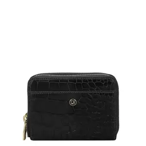 Da Milano Mini Leather Wallet for Women - Black