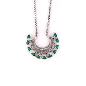 Shaya by CaratLane Oxidised Owning My Determined Hustle Necklace in 925 Silver for women