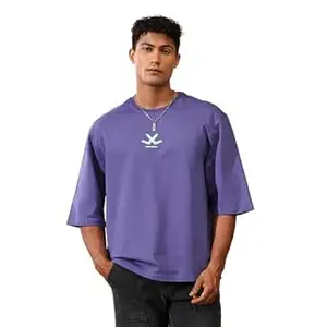 WROGN Men's 100% Cotton T-Shirt | Printed Design | Oversized Fit