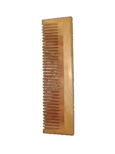 Neem Comb, Wooden Comb | Hair Growth, Hairfall, Dandruff Control | Hair Straightening, Frizz Control | Comb for Men, Women | Set of 2 | (Pure Neem Wood Lilly Wide Comb)