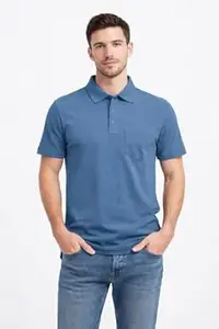 Walrus Men Stylish Solid Casual Polo Tshirt|Mars T Shirt with Pocket White Colour M Size|Breathable & Comfortable |Pack of 1|