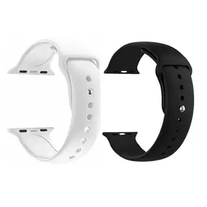 Sliding Watch Belt Silicon Multi Colour Compatible with SmartWatch Band Ultra 42/44/45/49mm Watch Strap Pack Of 2 Belt (3)