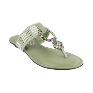 Catwalk Women Stylised Open Back Platforms | For Women & Girls (GREEN,6 UK)