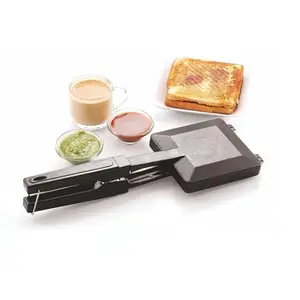 Surya king Griller Gas Toaster Sandwich Maker Non Stick Coating By VANEEJI (Black, Pack of 3)