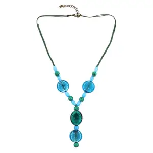 Handmade Blue Stone Necklace 13 Inches of Stunning Craftsmanship stylish Jwellery for Women and Girls