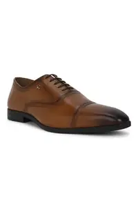 Louis Philippe Men Formal Brown PU Oxford