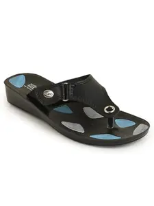 Action Women's Black PU Fashion Slippers