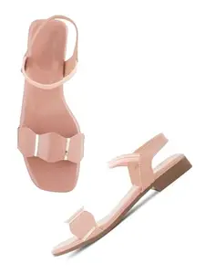 Walkfree Ankle Strap Sandal (AM-6404-Peach-36)