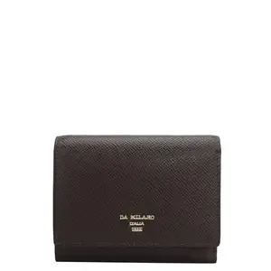 Da Milano Mini Leather Wallet for Women - Brown