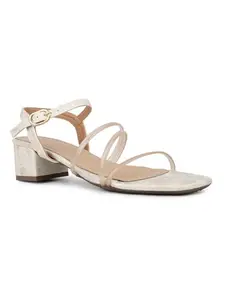Inc.5 Womens Gold Party Wear Strappy Square Toe Sandals