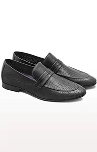 Ruosh Men's Black Leather Formal Shoes (1101056310)