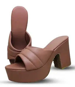 MONAQI Comfortable Fashion Synthetic Heels Sandal for Women