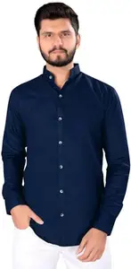 TTrendy Casual Shirt Man||Fashionable and Trending||GHY1-C1_Chinese_Blue_M