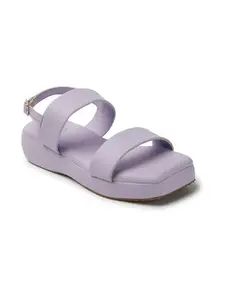 ICONICS Women's Fashionable Backstrap Comfortable Sandals Colour-Lavender, Size-UK 9