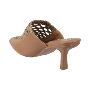 Catwalk Women Stylised Kitten Heels Mules 10441 (Brown-5)
