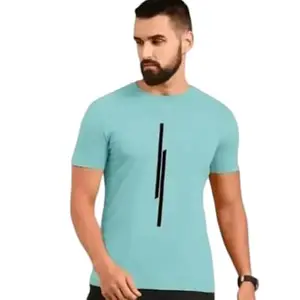 Stylish Round Neck Tshirt ||Mens T-Shirt Blue_117_L