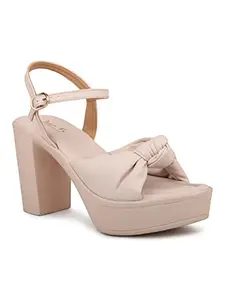 Inc.5 Women Beige Solid Platform Heels