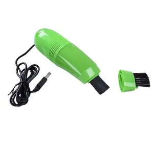 meniga USB Mini Vacuum Cleaner for Computer Keyboard, Laptop, Car, 14x3.5x4 cm, with Brush Attachment