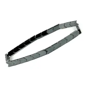 Reiki Crystal Products Natural Magnetic Hematite Bracelet for Reiki Healing and Crystal Healing, Hematite Arrow Bead Bracelet (Color : Silver & Grey)
