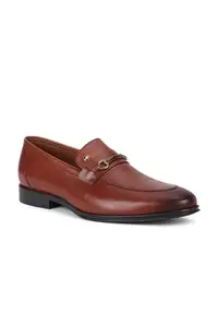 Louis Philippe Men Brown Formal Leather Slip-ons Euro- 45