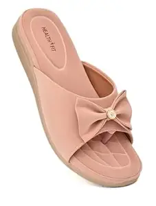HEALTH FIT EXTRA SOFT Women's Comfortable Memory Foam Doctor Slippers/Flip-Flops|Fashionable Casual & Stylish|Lightweight & Breathable|Outdoor Synthetic Casual Chappals Sandals Ladies & Girls HF29