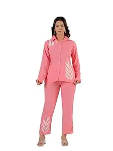 JALTHER Women Designer Co-ERD Set in Heavy Embroidery Rayon Kurta with Palazzo Set_1009