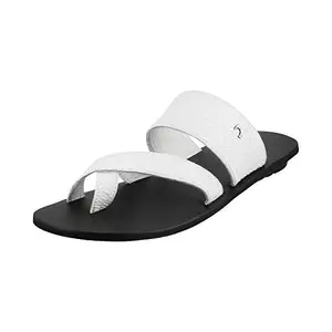 Mochi Mens Synthetic White Slippers (Size (8 UK (42 EU))