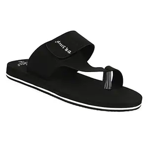 DR STTEP Men's Black Synthetic OrthoPedic Eva Insole Outdoor Slip-on Slippers