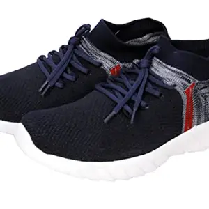 Uni Walk Footwear Sports, Walking, Gym, Training, Running Shoes for Men (Navy/Grey) (Numeric_6)