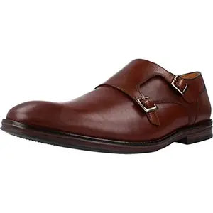 Clarks Men's CitistrideMonk Tan Combi Brown Leather Boat Shoe (26155161) UK-6