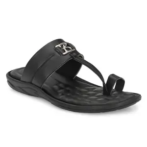 AZZARO BLACK Men Embellished One Toe Comfort Sandals