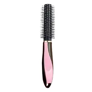 BlackLaoban Round Hair Brush for Blow Drying, Styling, Curling, Straighten with Soft Nylon Bristles for Short or Medium Curly Hairs for Women & Men HBR6 (Pink)