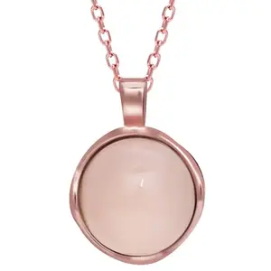 GIVA 925 Silver Rose Gold Pink Chalcedony Pendant with Chain | Gifts for Girlfriend, Gifts for Women and Girls |With Certificate of Authenticity and 925 Stamp | 6 Month Warranty*