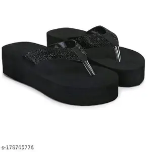 WOMEN STYLISH,COMFORTABLE BLACK SLIPPERS - BZ-MOTA-DANA-BLACK-7