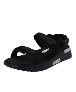 Puma Unisex Adult Future Rider Sandal Black White 4 Kids UK (37231801)