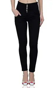 LUXSIS Women's Slim Fit Jeans (L_5B-Black-26 - Copy_Black_26)