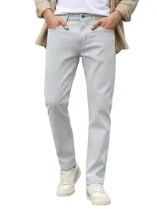 Urbano Fashion Men's Regular Fit Mid Rise Washed Jeans Stretchable