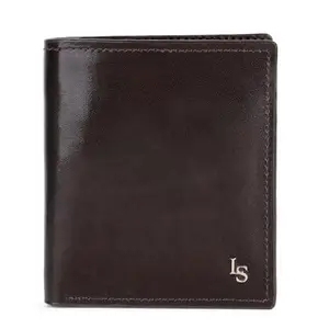 LOUIS STITCH Spanish Leather Two Fold Wallet for Men with Coin Pocket, 6 Card Slots and 2 Cash Compartment | RFID Protected Brown Pocket Wallet, Genuine Leather (LSWL-09-DSCLBB)